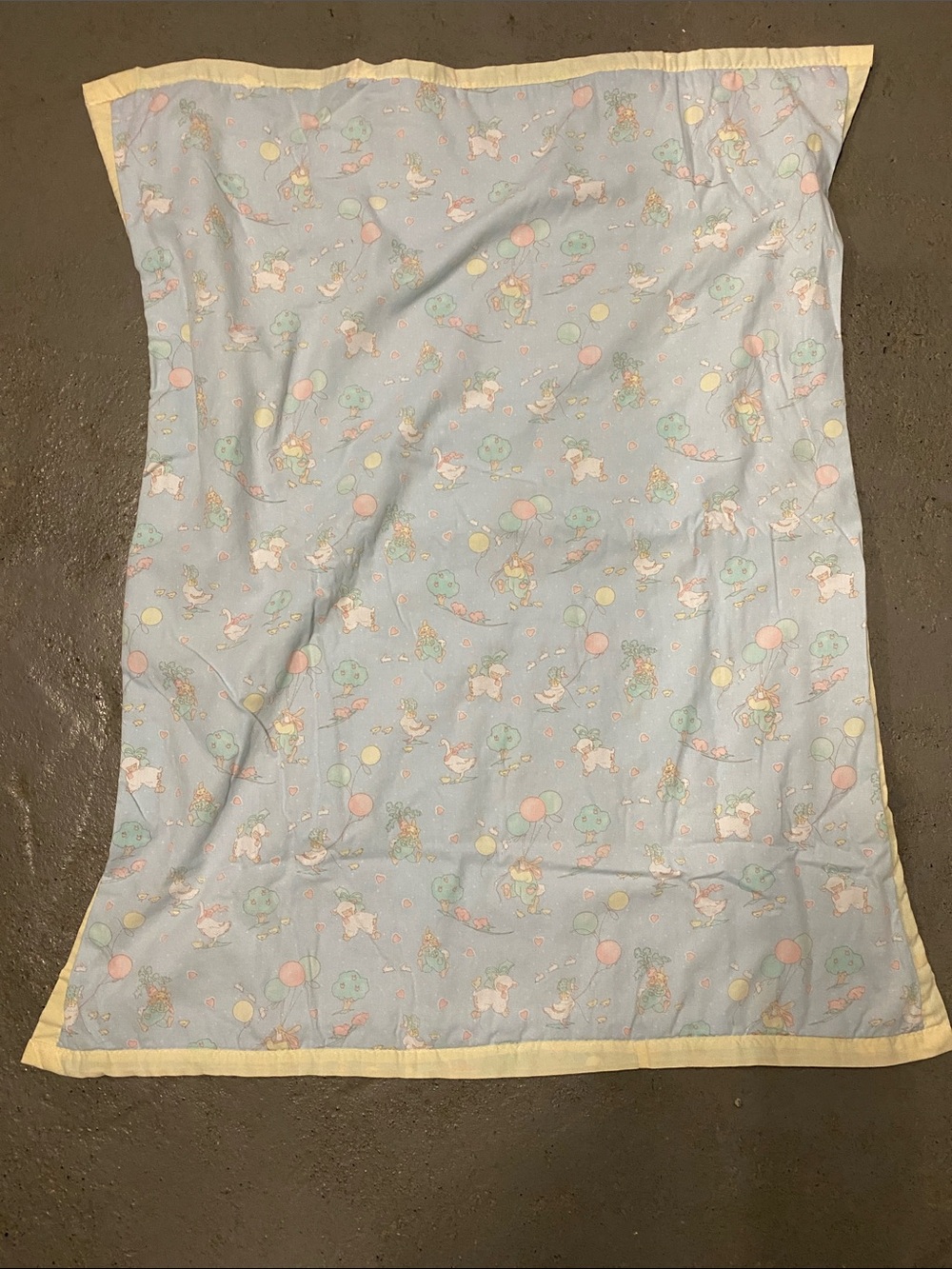 Soft Blue Pastel Animal Print Baby Blanket 33x40